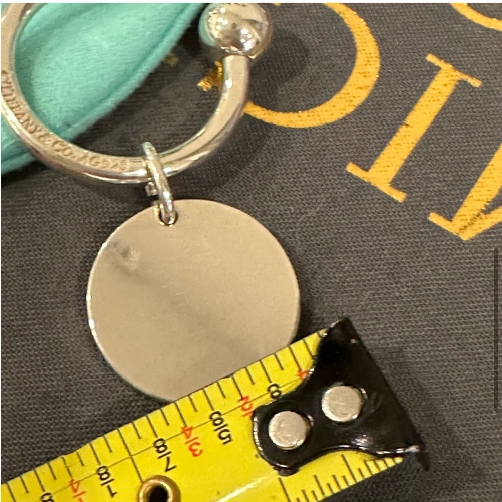 Tiffany And Co Vintage Sterling Silver Horseshoe Keyring And Circle Tag - Picture 8 of 8